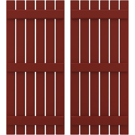 Americraft 6-Board (3 Batten) Exterior Real Wood Spaced Board-n-Batten Shutters, ARW401SB623X45MRH